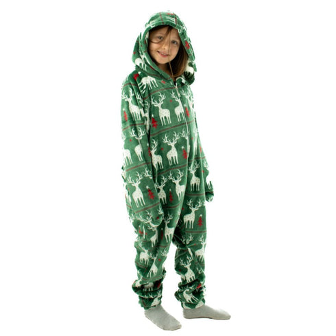 Snuggs Kids Blanket Onesie Green christmas